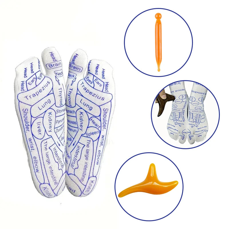 Reflexology Socks with Trigger Point Massage Tool